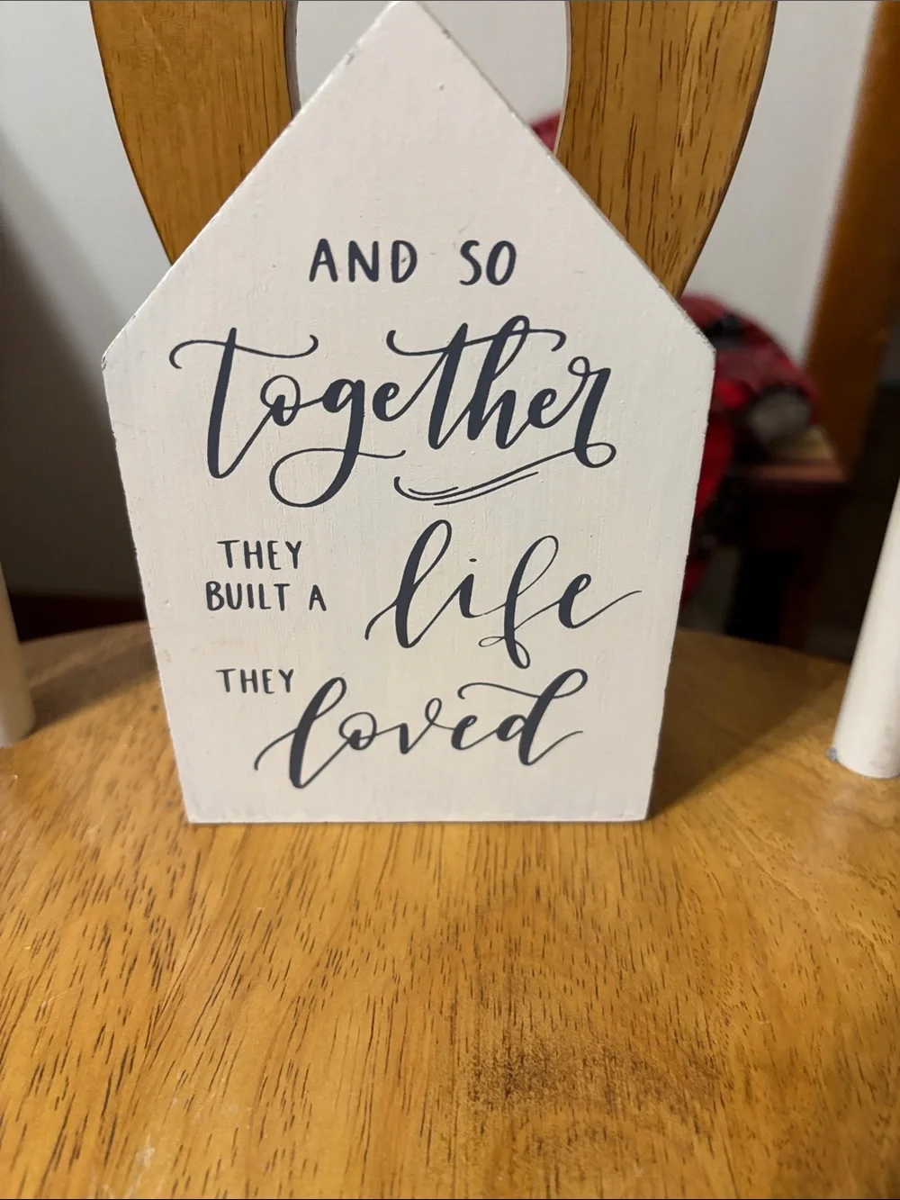 Kohl's White Script 'Together They Built a Life They Loved' House Plaque